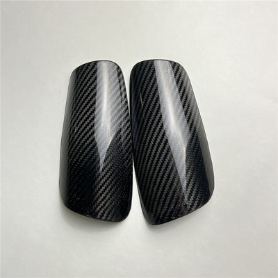 カーボンファイバー トウィル マット 足球 足球 脚 保護 小袖 黄色/黒 OME