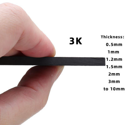 カーボンファイバーパネルシート 1mm 1.5mm 2mm 2.5mm 3mm Cncのために