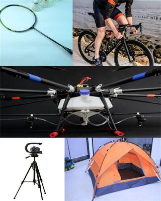 1インチ 1インチ 12インチ 炭素繊維の平方チューブ 高モジュール 3k 50mm